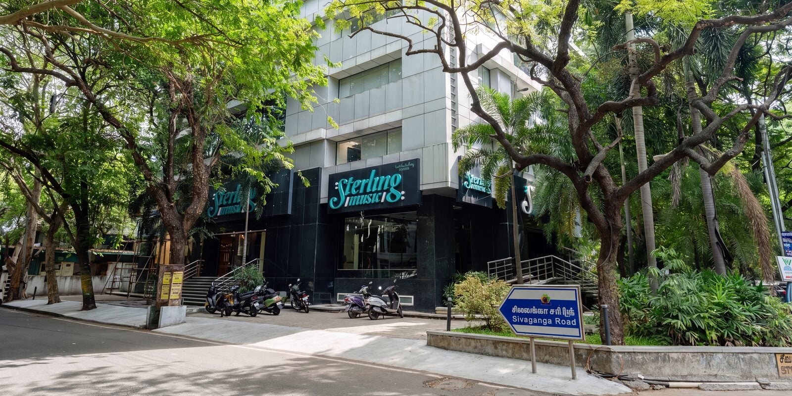 The Nippon Enterprises South head office on Sivaganga Road, Nungambakkam, Chennai, with the Sterling Music flagship store on the ground floor