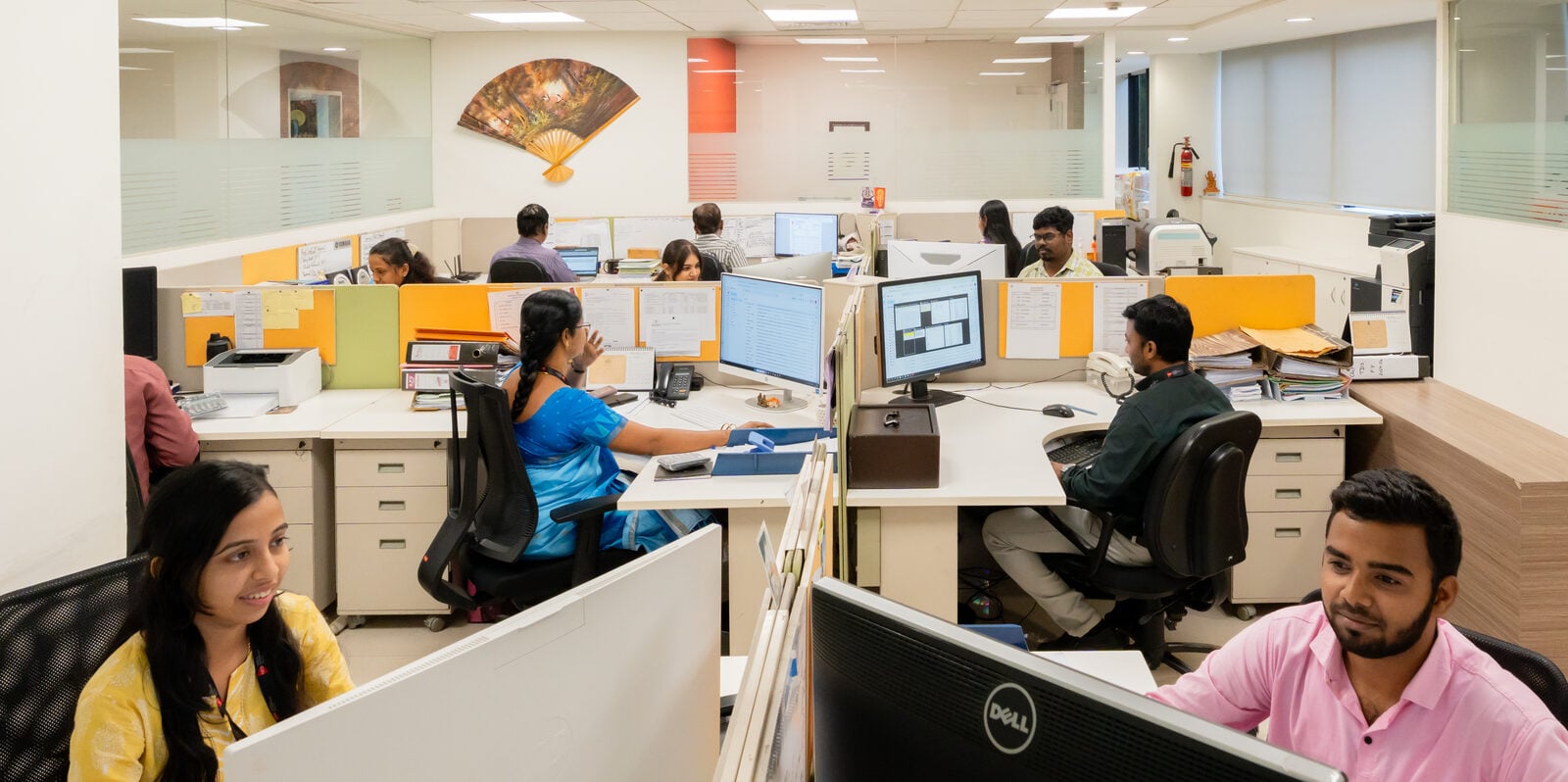 The Nippon Enterprises South team at work in the Chennai head office