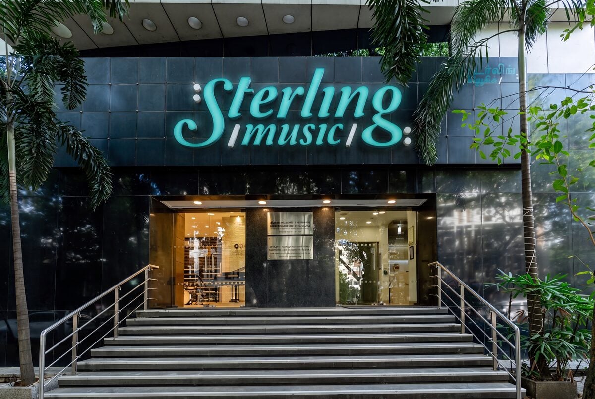 Entrance of the Sterling Music flagship store in Nungambakkam, Chennai